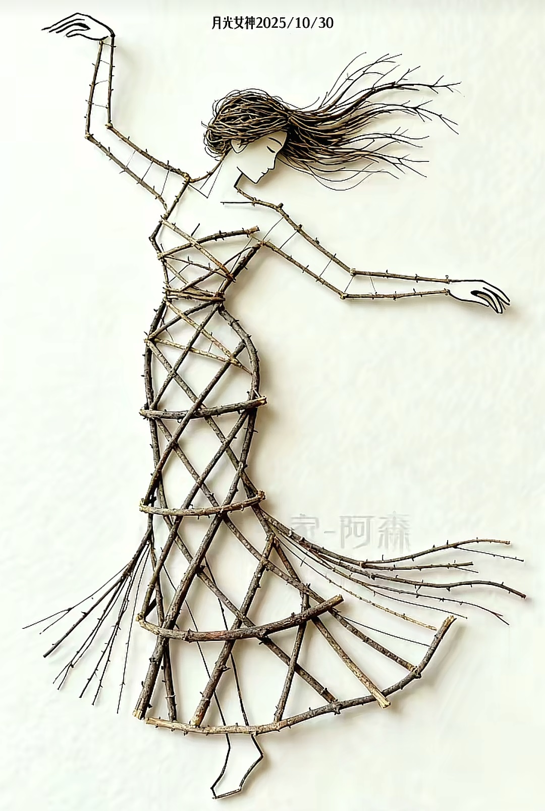 樹(shù)枝畫藝術(shù)欣賞